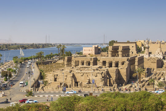 Egypt, Luxor, View of Luxor Temple
