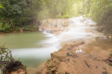 Deep forest waterfall National Park in thailand