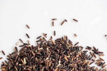Rice berry on white background