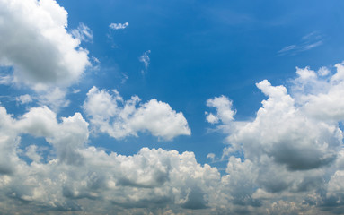 Beautiful blue sky with clouds background