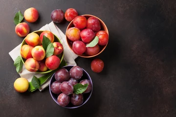 Foto op Aluminium Fresh ripe peaches © karandaev
