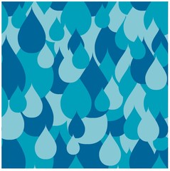 Seamless blue rain drops pattern stock vector illustration