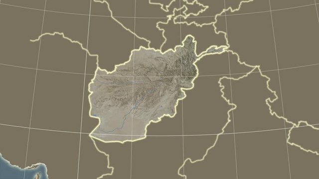Afghanistan and neighborhood. Satellite