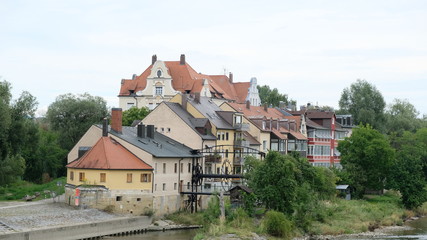 Fototapeta na wymiar View at Regensburg town