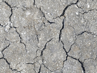Cracked soil shot from above