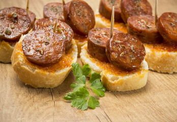 Bocadillos de chorizo