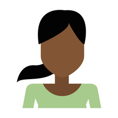 dark skin woman avatar icon image vector illustration design 