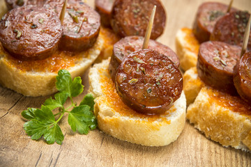 Bocadillos de chorizo