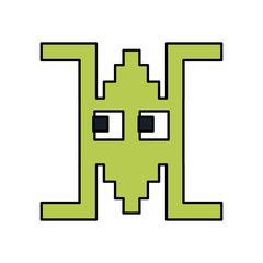 Fototapeta premium videogame pixel character icon image vector illustration design 