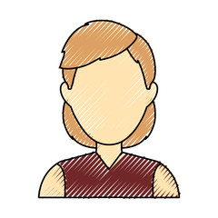 Woman faceless profile