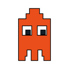 videogame pixel character icon image vector illustration design 