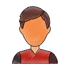 Man faceless profile