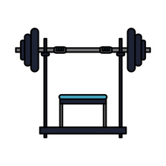 bench press fitness icon image vector illustration design 