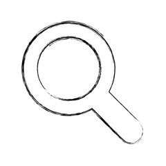 Magnifying glass isolated
