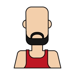 bald bearded man avatar icon image vector illustration design 