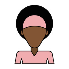 dark skin woman avatar icon image vector illustration design 