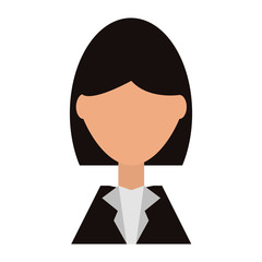 Business woman profile cartoon