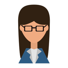 Business woman profile cartoon