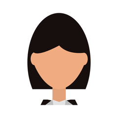 Business woman profile cartoon