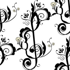 Music Notes Floral Ornament