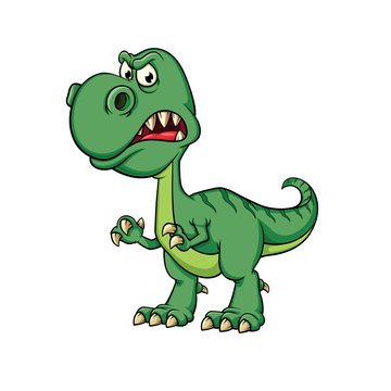 Vector illustration of Dinosaurs cartoon.