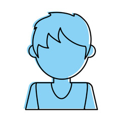 man avatar icon image vector illustration design  blue color