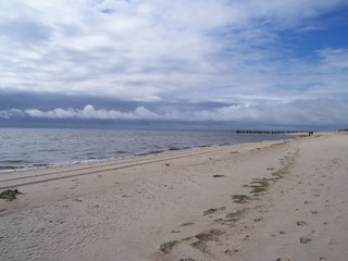 Deserted beach at Baltic Sea