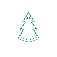 Fototapeta premium Christmas tree isolated.