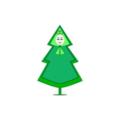 Fototapeta premium Christmas tree isolated.
