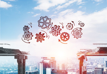 Difficulties in business and teamwork concept.