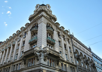 Fototapeta na wymiar Building architecture in Belgrade city, Capital of Serbia ,Europe