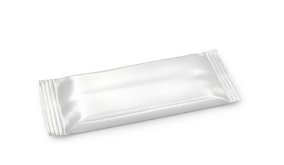 обертка белая упаковка для закуски и батончика. 3d иллюстрации