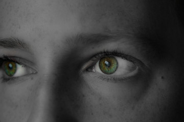 Green eyed girl