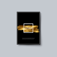 Black and golden luxury cover design.