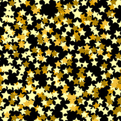 Gold star seamless pattern. Holiday background, seamless pattern with stars. Seamless pattern with stars.
