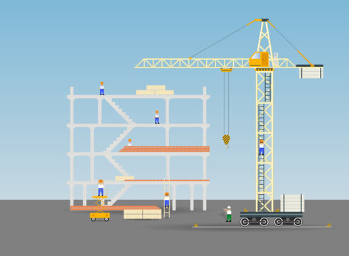 Construction site.Vector illustration
