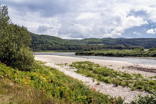 Matapedia natural landscape of Gaspes Peninsula