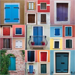 colorful windows montage from Caorle