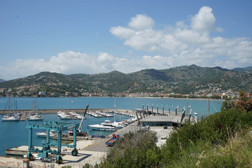 View of the port of Sapri