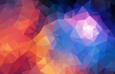 Fototapeta premium Flat retro color geometric triangle wallpaper