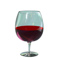 Red wine in glass