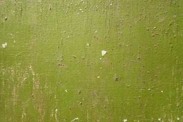 Old Green Painted Wood Wall - Texture Or Background.