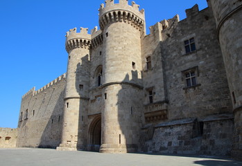 Fototapeta na wymiar Palace of the Grand Master in the city of Rhodes, Greece