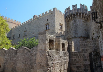 Castle in Rhodes city, Greece