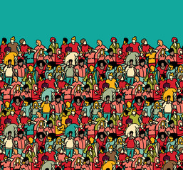 Diverse crowd of people