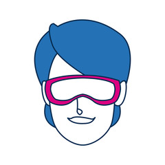 woman face character young female vector illustration