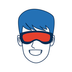 character man face cartoon smiling vector illustration