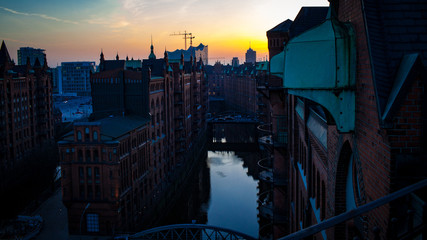 Sonnenuntergang Speicherstadt Hamburg 2014