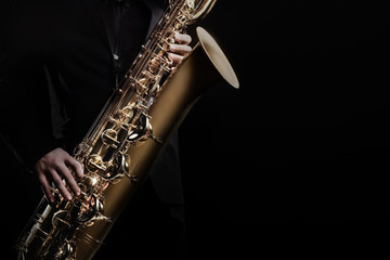 Saxophone player jazz music. Sax player