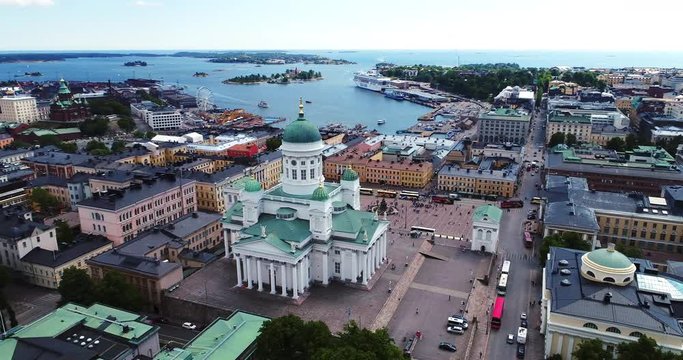 Aerial view of Helsinki, Finland